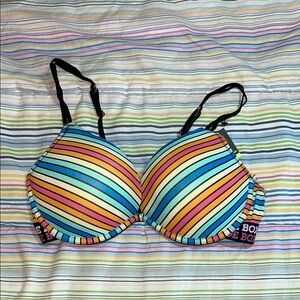 Joe‎ Boxer Multicolor Striped Padded Push Up Bra